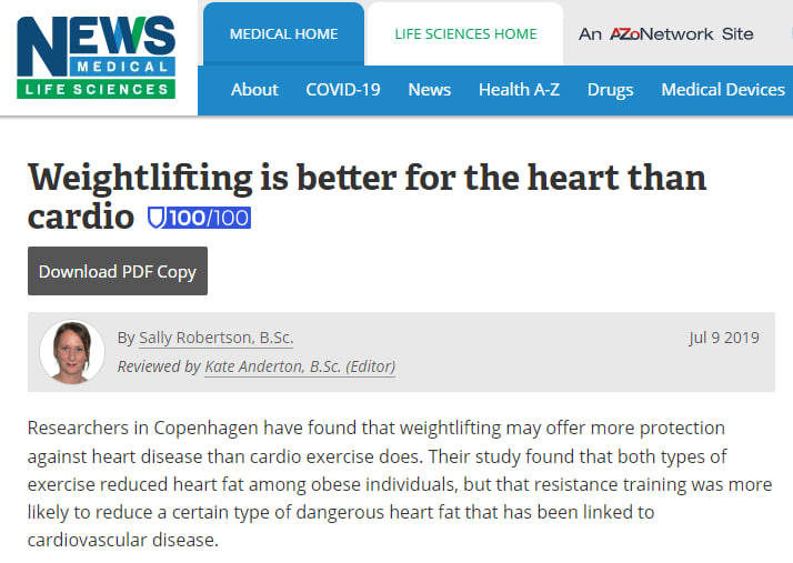Weightlifting is better for the heart than cardio
